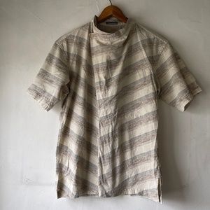 Issey Miyake--Vintage Men's banded collar shirt-- Unique, Rare